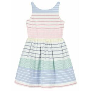Polo‎ Ralph Lauren Girls Sleeveless Multicolor Striped Dress, Sz 7 - NWT